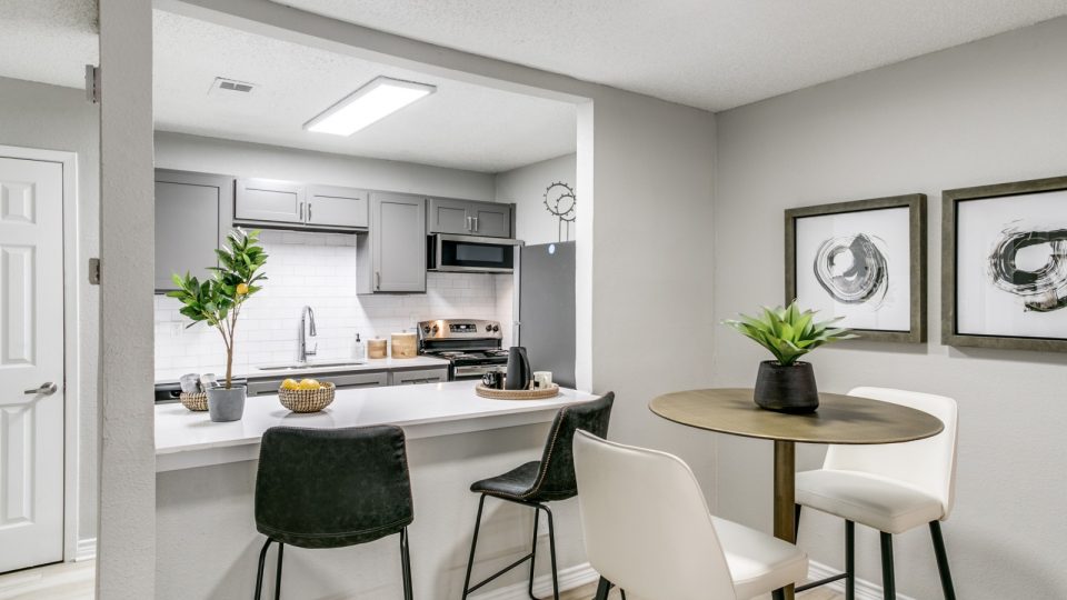 kitchen and dining area at The  Holden