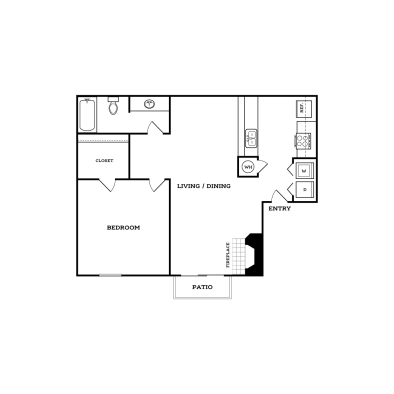 floor plan for a two bedroom apartment at The  Holden