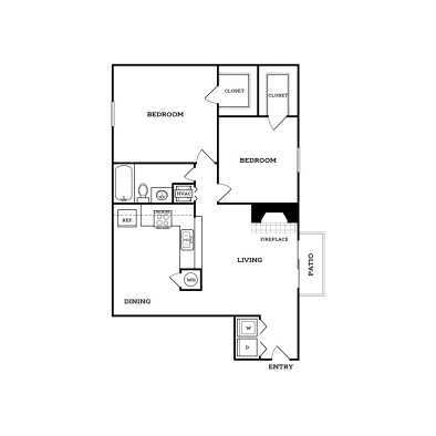 the floor plan for a two bedroom apartment at The  Holden